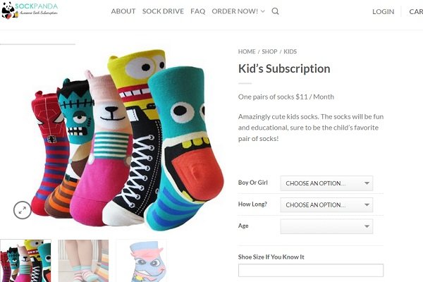fun socks gift subscription with sockpanda