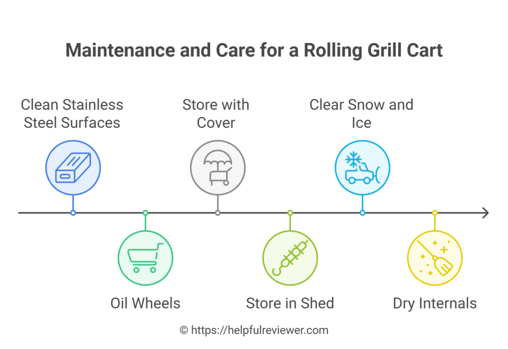 Maintenance and Care for a Rolling Grill Cart