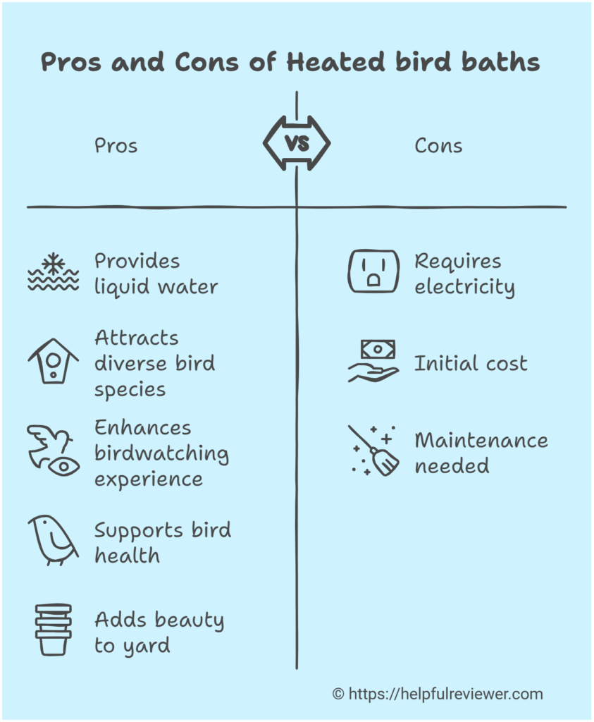 Pros and Cons of Heated bird baths