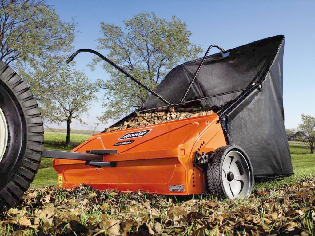 Lawn Sweeper for acorn, leaves and grass