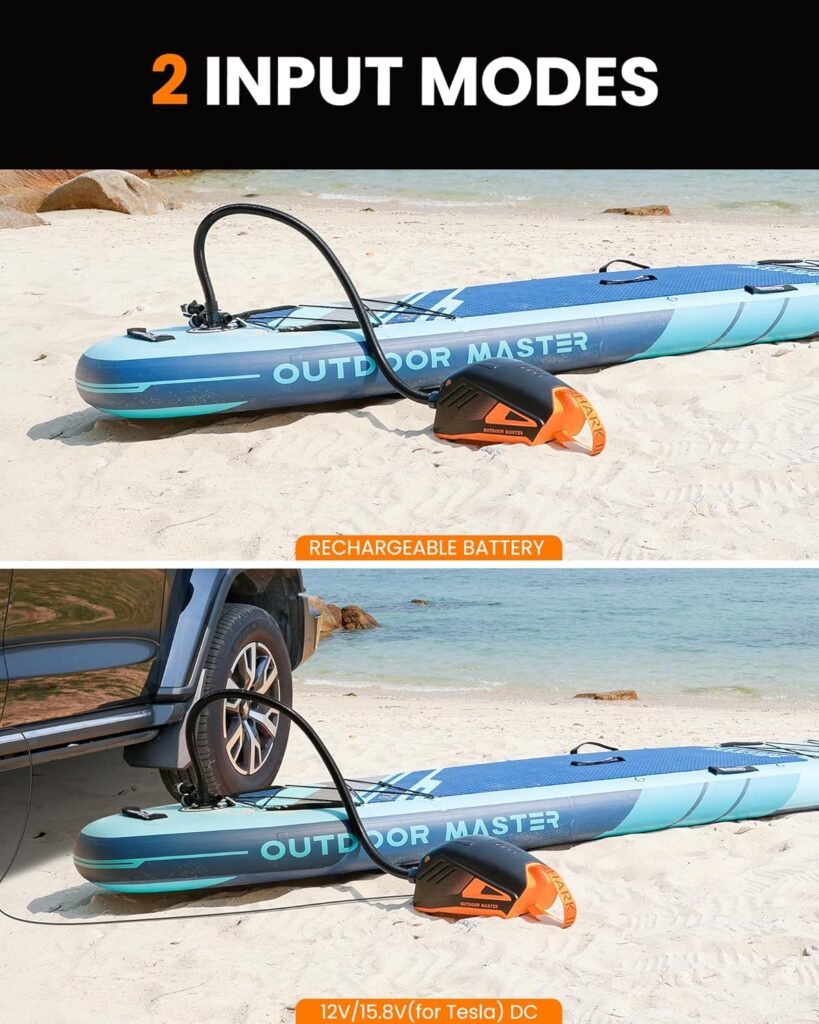 OutdoorMaster Shark 3 Paddle Board Pump - Fast Inflation & 4 Board Capacity