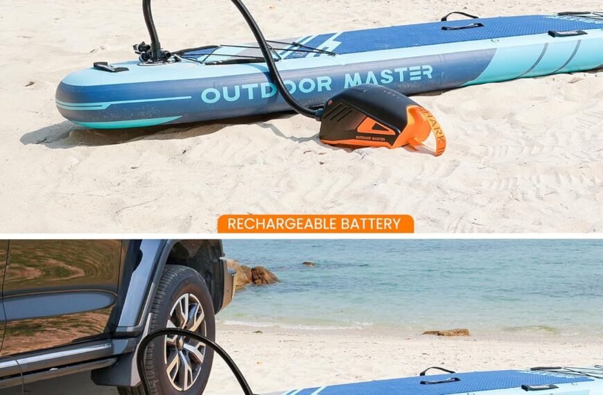 OutdoorMaster Shark 3 Paddle Board Pump - Fast Inflation & 4 Board Capacity