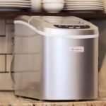 Best countertop ice maker sitting on a clean kitchen counter