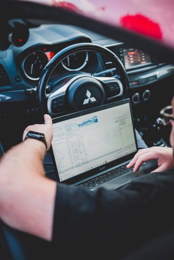 An OBD2 scanner can connect to a computer with a specialized software